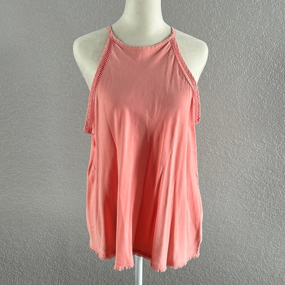 cloth & stone | Halter Top with Frayed Hem (EUC)